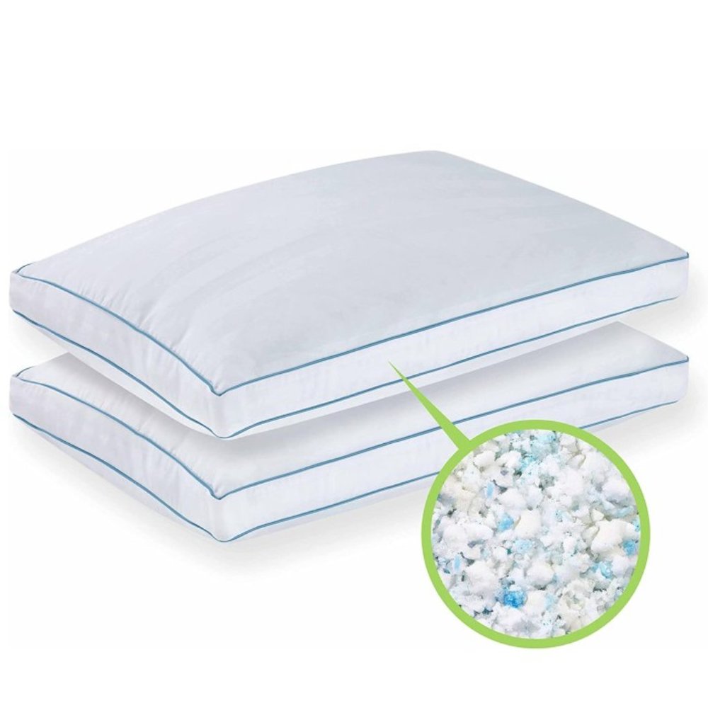 PureLux Gel Memory Foam Shapeable Comfort Pillow 2pk